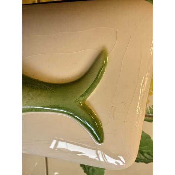 Villeroy & Boch Fish Cooker Canister Rectangle Lidded Container Green Fish - Picture 15 of 16